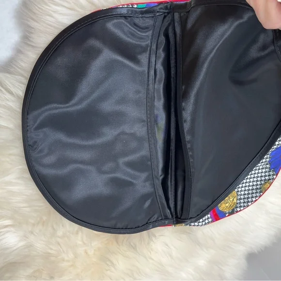 Christian Dior Vintage Lingerie /Hosiery Bag Rare!Houndstooth Ribbon Logo Print